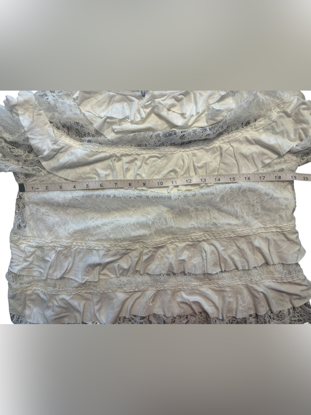POL White Lace Ruffle Blouse - Picture 7 of 9